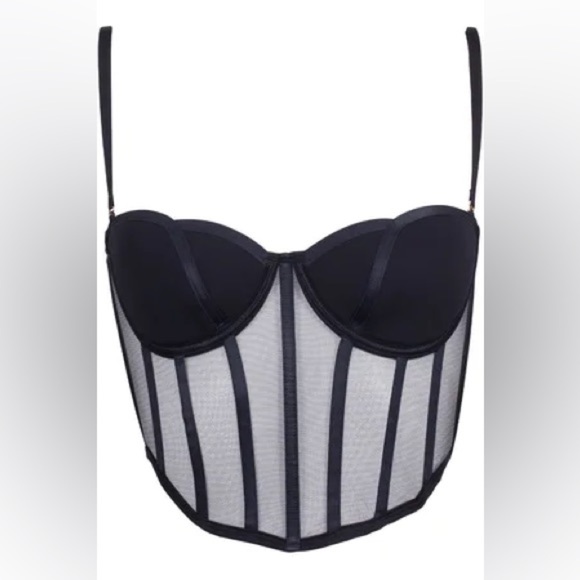 New! Bluebella Donna Black Mesh Bustier corset boning 1855 - Picture 10 of 10